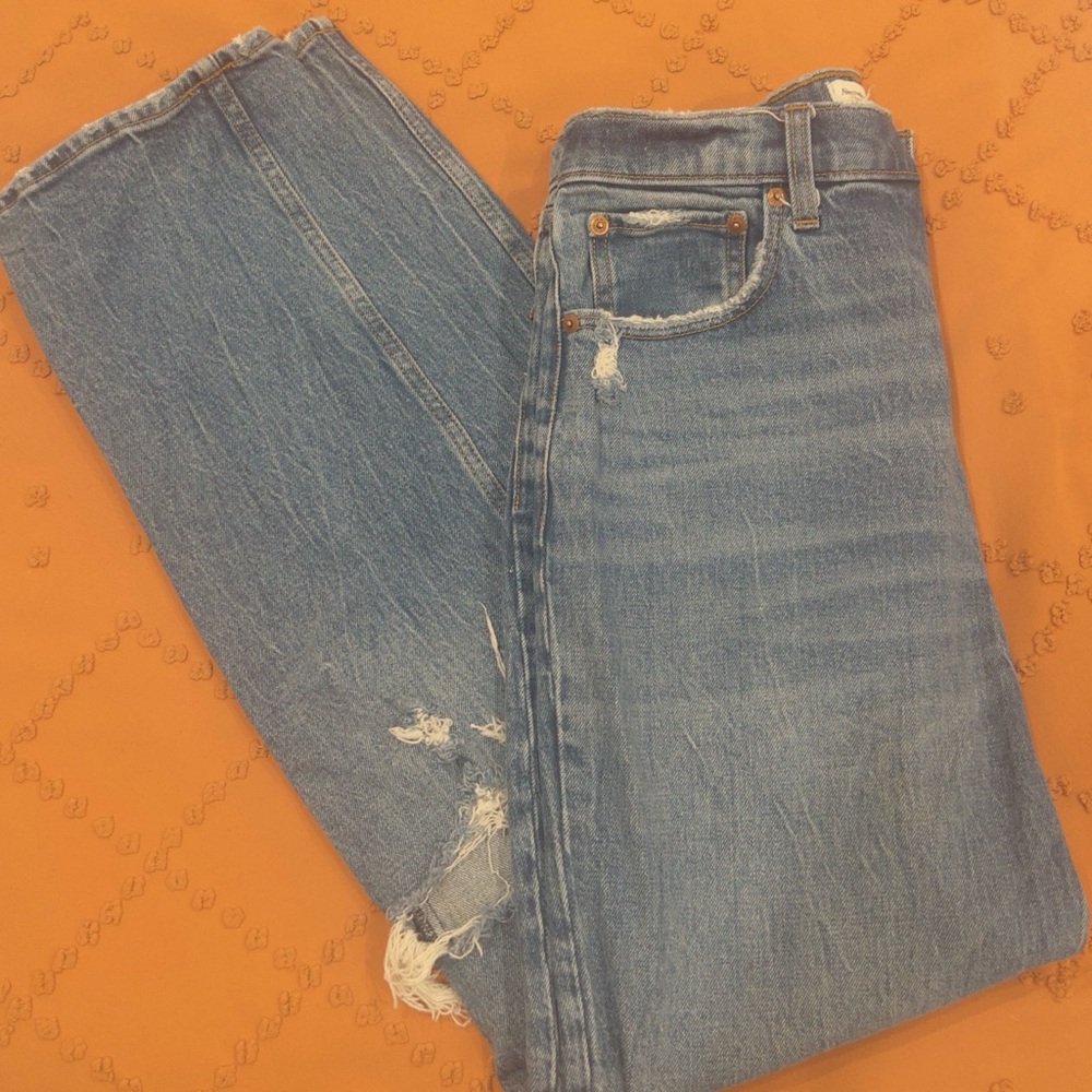 Abercrombie & Fitch High Rise Blue Denim Jeans
